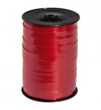 Rødt gavebånd med lak - emballage