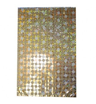 Guldfarvet gavepose med hologrammønster 35x50 cm - emballage
