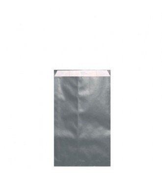 Sølvfarvet gavepose 12x4½x20 cm - emballage