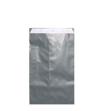 Sølvfarvet gavepose 18x6x35 cm - emballage