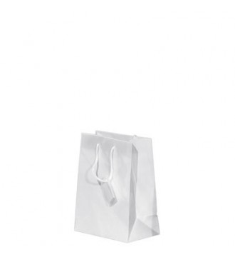 Brilliant hvid papirpose, 8,1x3,3x10,8 cm brilliant hvid - emballage