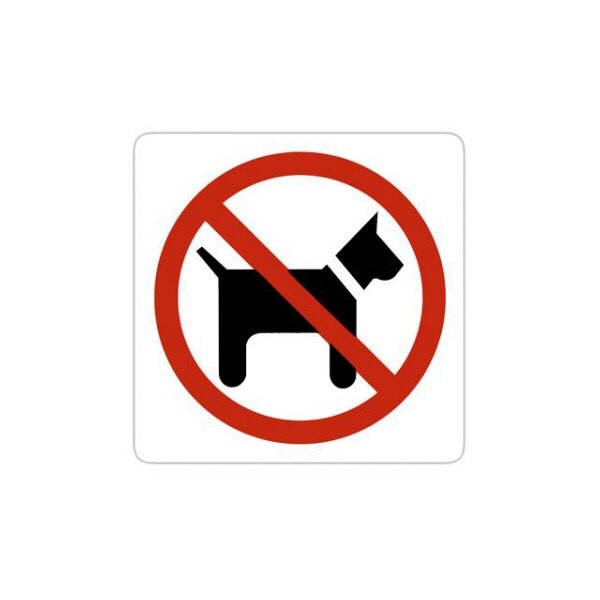Slagter Håndfuld spiselige Pictogram "Hunde ingen adgang"